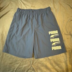 Puma Blue Athletic Shorts with Elastic Waistband

#1133